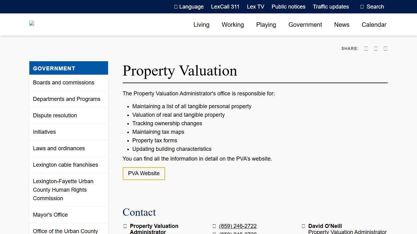 Property Valuation | City of Lexington, Kentucky